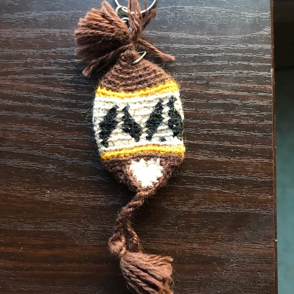 Alpaca chullo Keychain made in Peru New